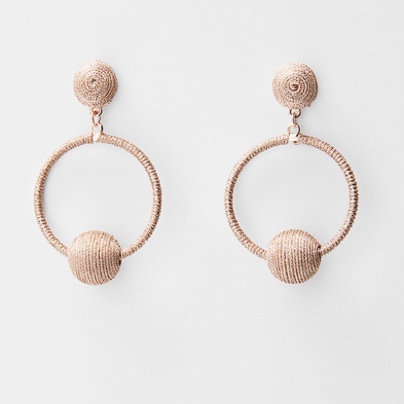 Express Jewelry - NEW EXPRESS Fabric Ball Drop Earrings